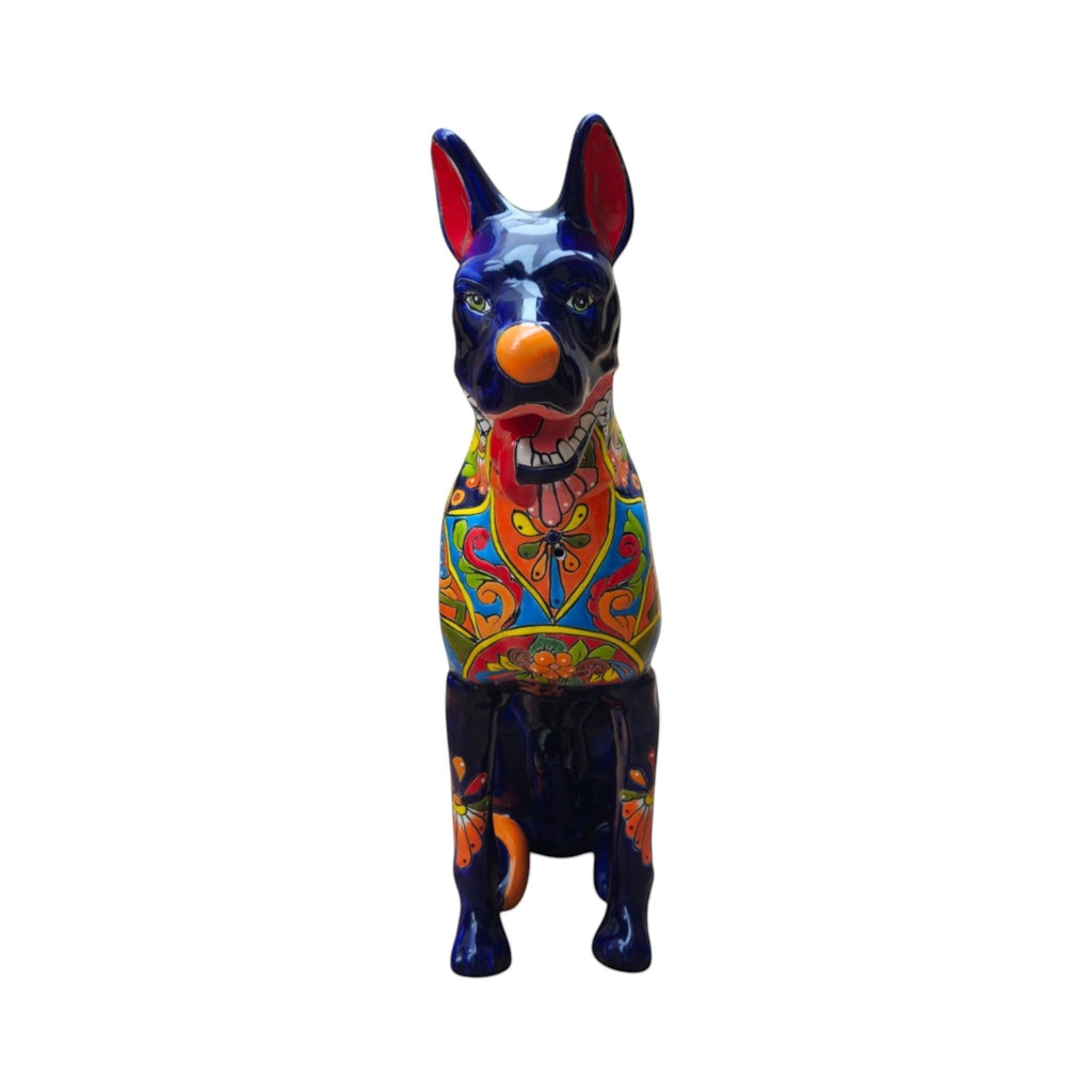 Huge Talavera Dog Statue | Colorful Mexican Ceramic Statue Talavera Statue La Vie Bien Huge Talavera Dog Statue | Colorful Mexican Ceramic Statue