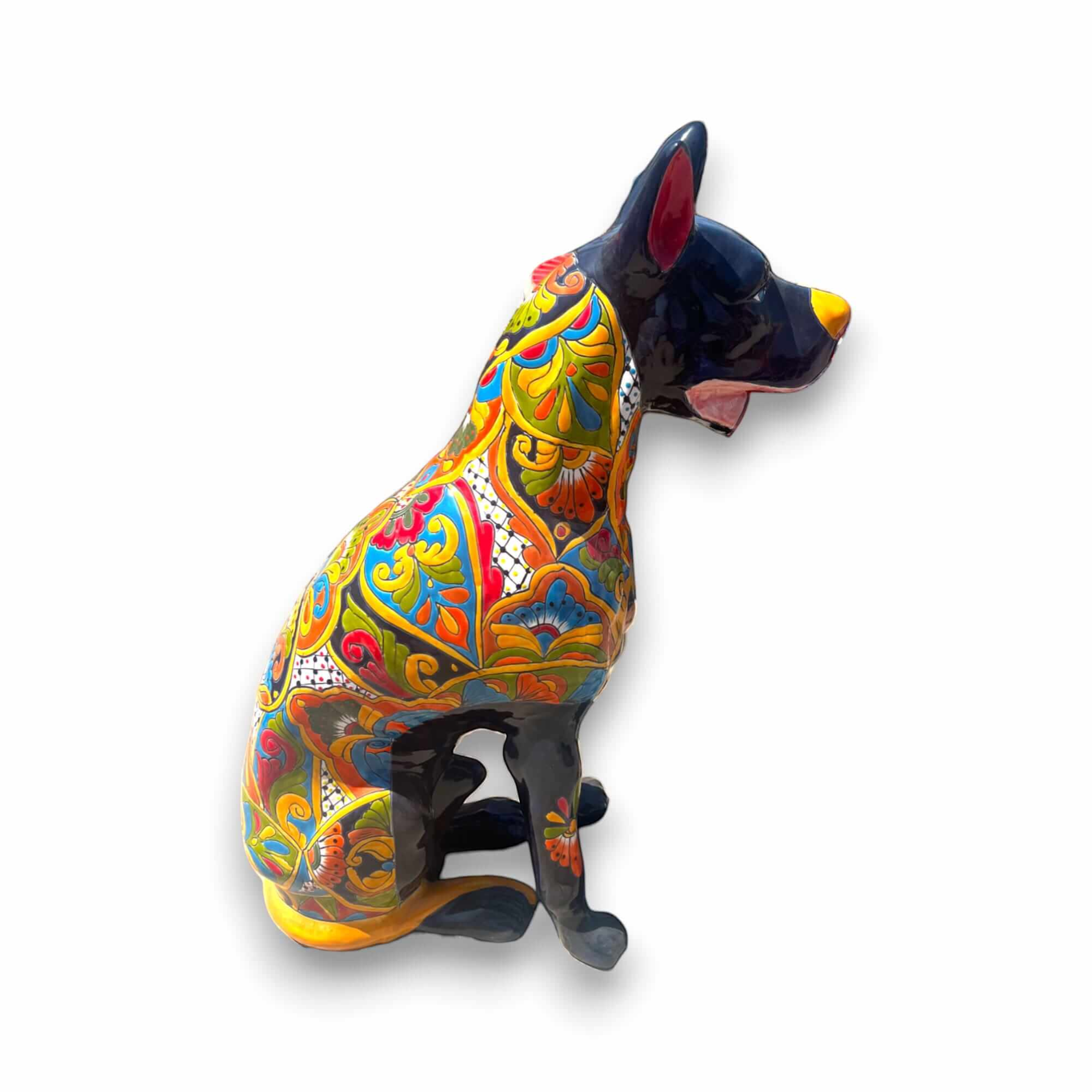 Huge Talavera Dog Statue | Colorful Mexican Ceramic Statue Talavera Statue La Vie Bien Huge Talavera Dog Statue | Colorful Mexican Ceramic Statue
