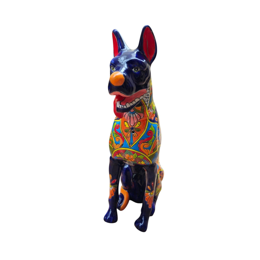 Huge Talavera Dog Statue | Colorful Mexican Ceramic Statue Talavera Statue La Vie Bien Huge Talavera Dog Statue | Colorful Mexican Ceramic Statue