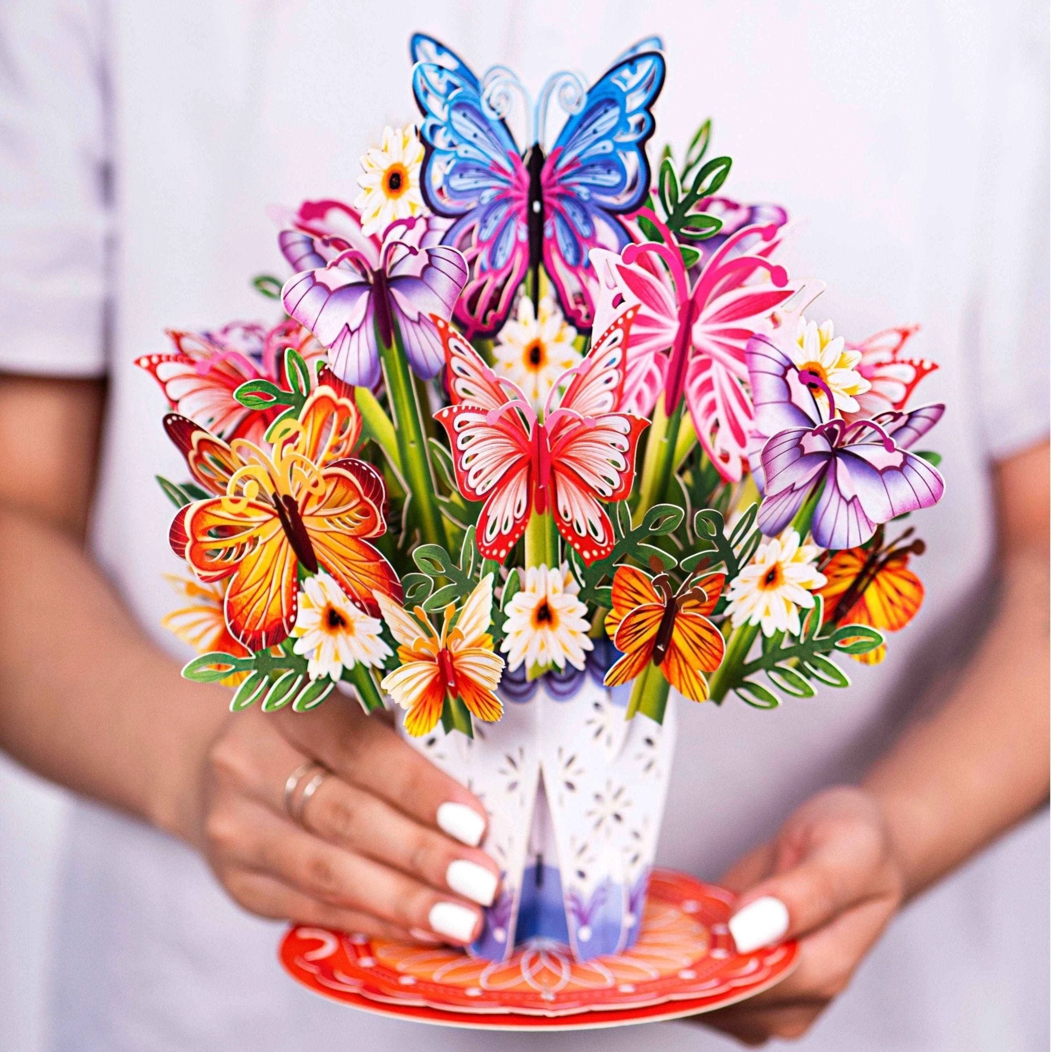HugePop Butterfly Pop Up Card with Detachable Bouquet by Paper Love