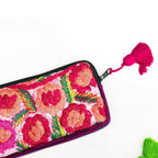 Huipil Embroidered Flower Wallet - Guatemala Bags La Vie Bien Huipil Embroidered Flower Wallet - Guatemala