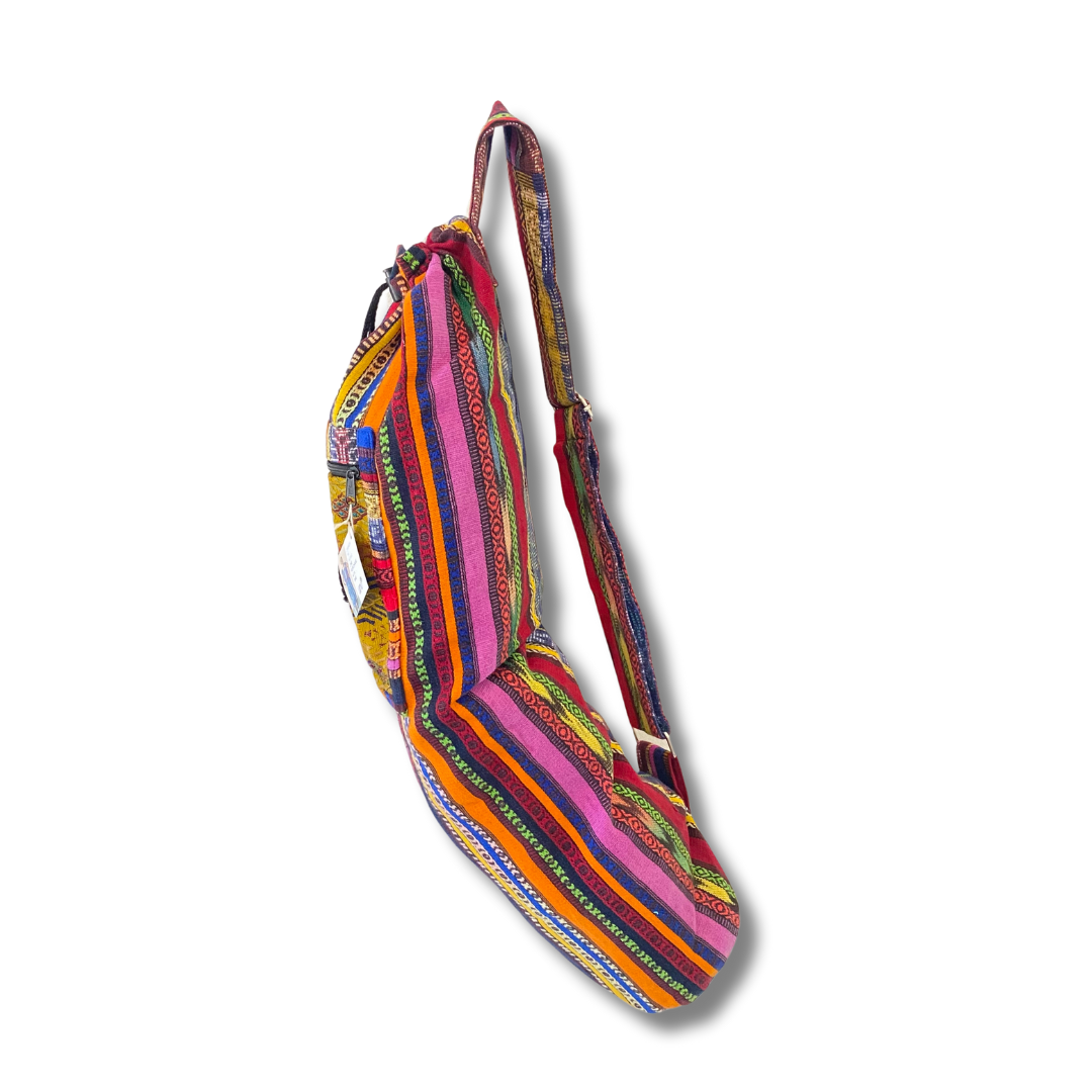 Huipil Embroidered Yoga Bag (Assorted) - Guatemala Bags La Vie Bien Huipil Embroidered Yoga Bag (Assorted) - Guatemala