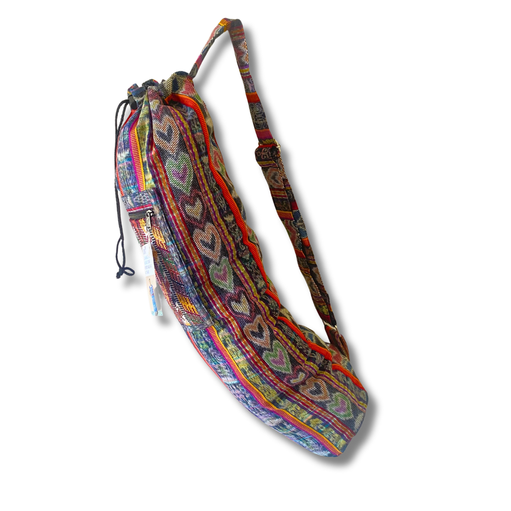 Huipil Embroidered Yoga Bag (Assorted) - Guatemala Bags La Vie Bien Huipil Embroidered Yoga Bag (Assorted) - Guatemala