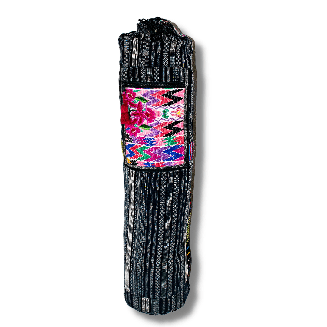 Huipil Embroidered Yoga Bag (Assorted) - Guatemala Bags La Vie Bien Huipil Embroidered Yoga Bag (Assorted) - Guatemala