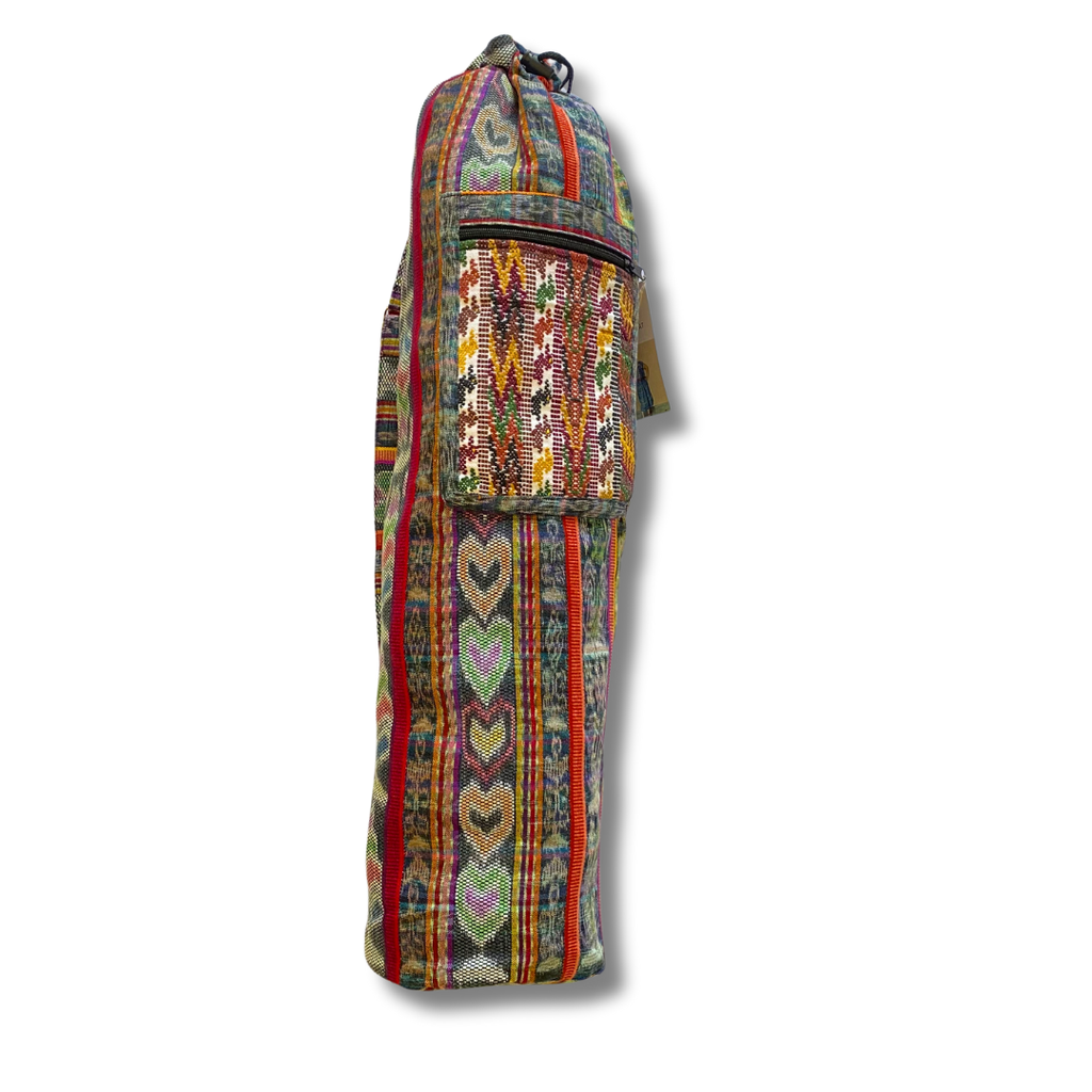 Huipil Embroidered Yoga Bag (Assorted) - Guatemala Bags La Vie Bien Huipil Embroidered Yoga Bag (Assorted) - Guatemala