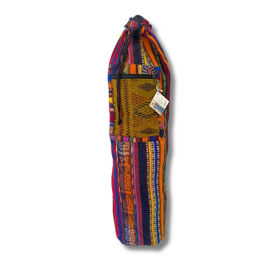 Huipil Embroidered Yoga Bag (Assorted) - Guatemala Bags La Vie Bien Huipil Embroidered Yoga Bag (Assorted) - Guatemala