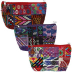 Huipil Patchwork Cosmetic Bag Cosmetic & Jewelry Bags La Vie Bien Huipil Patchwork Cosmetic Bag