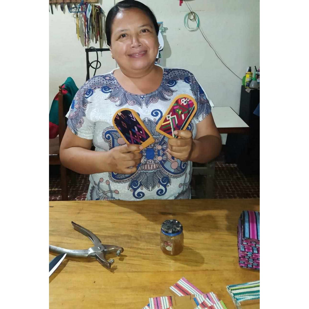 Huipil Up - cycled Textile Luggage Bag Tag - Guatemala Accessories La Vie Bien Huipil Up - cycled Textile Luggage Bag Tag - Guatemala