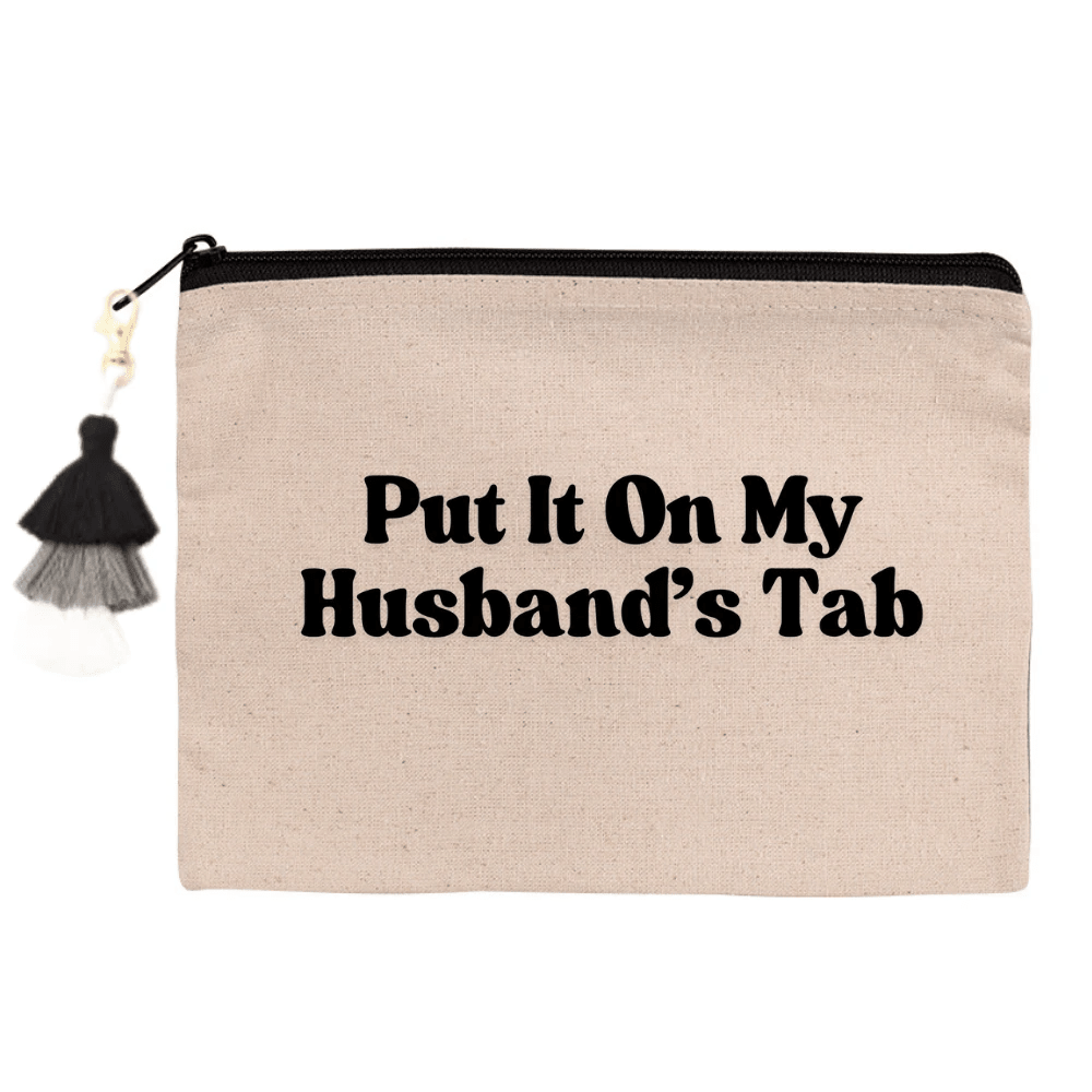 Husband's Tab Zippered Canvas Pouch by Collin The Shots: Luxe Gifts │ Tabletop │ Modern Decor