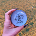 I Am Creating The Life Of My Dreams Glass Dome Paper Weight | Paper Document Holder by The Bullish Store