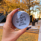 I Am Creating The Life Of My Dreams Glass Dome Paper Weight | Paper Document Holder by The Bullish Store