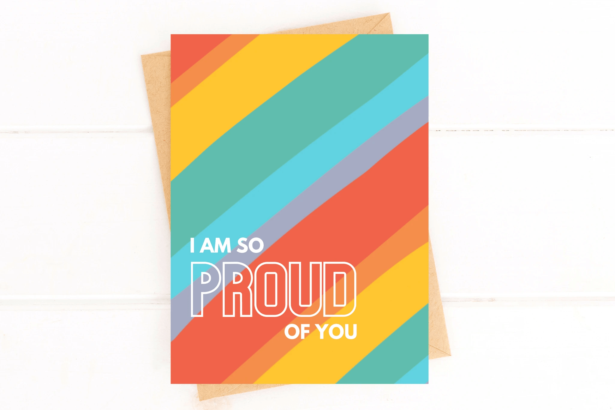 I Am So Proud of You LGBTQ Card for LGBT Child Pride Month Card by Five Dot Post