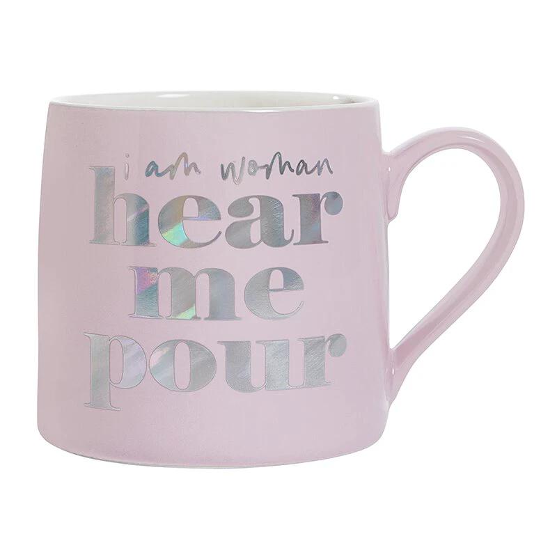 I Am Woman Hear Me Pour Jumbo Coffee Mug | Ceramic | 20 oz. by The Bullish Store