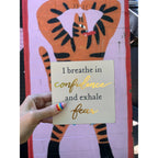I Breathe In Confidence And Exhale Fear Inspo Block Sign | Metallic Copper Details by The Bullish Store