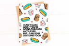 I Can't Make This Easier But I Can Send Love and Food Encouragement Card for Los by Five Dot Post