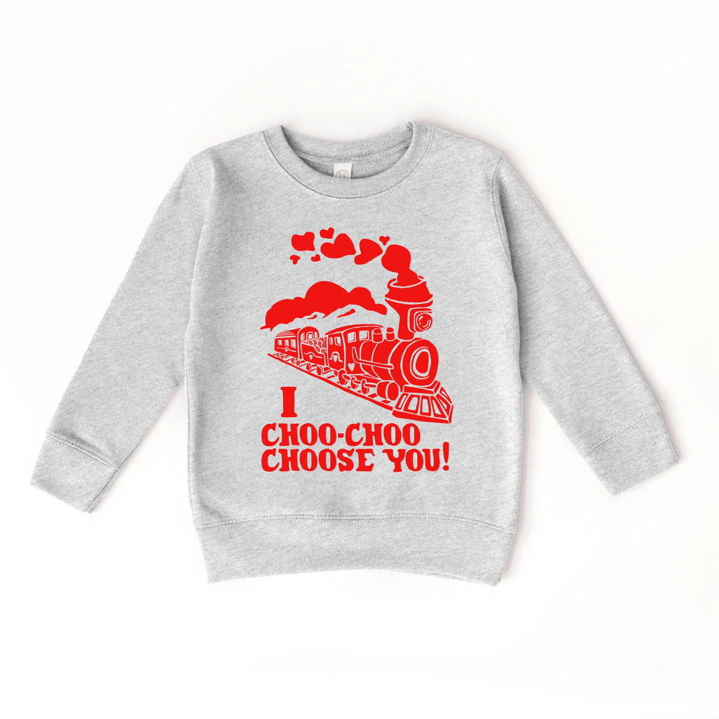 I choo choo choose you toddler and youth sweater, Valentine's Day collection by Benny and Ray Apparel