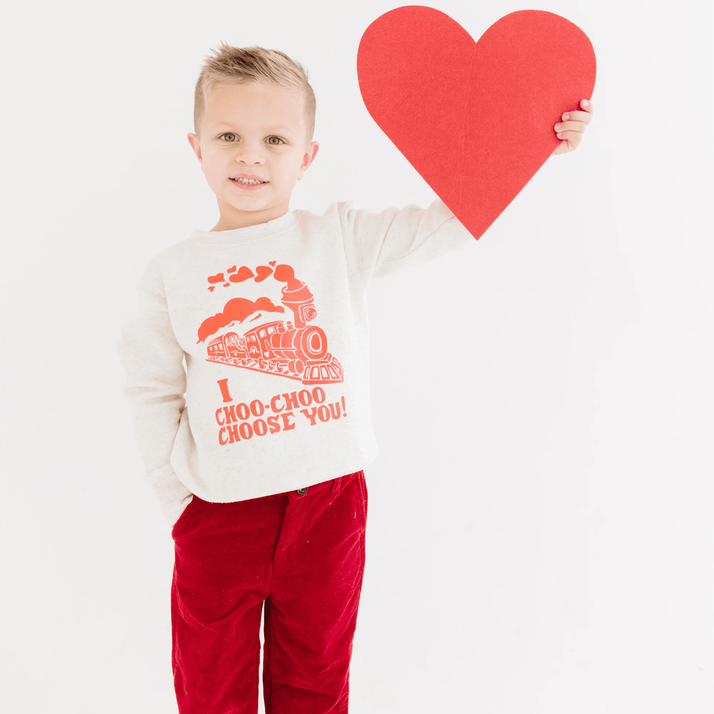I choo choo choose you toddler and youth sweater, Valentine's Day collection by Benny and Ray Apparel