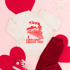 I choo choo choose you toddler and youth sweater, Valentine's Day collection by Benny and Ray Apparel