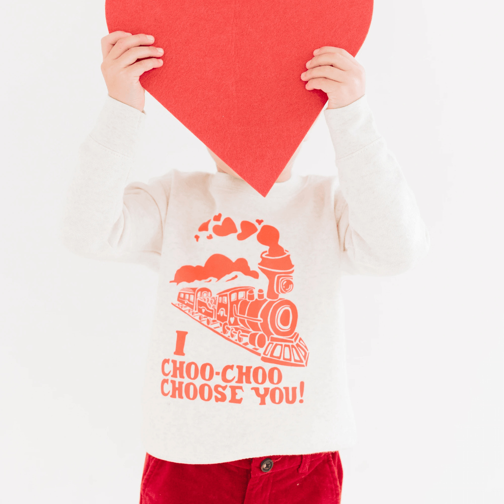 I choo choo choose you toddler and youth sweater, Valentine's Day collection by Benny and Ray Apparel