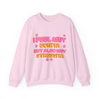I Feel Muy Bonita But Also Muy Stressita Latina Comfy Sweater | Girly Funny Latino Sayings | 3 Colors Sweatshirt La Vie Bien I Feel Muy Bonita But Also Muy Stressita Latina Comfy Sweater | Girly Funny Latino Sayings | 3 Colors