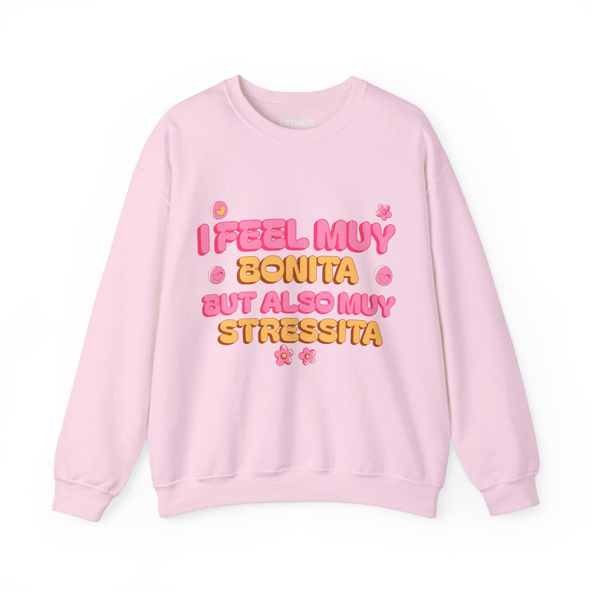 I Feel Muy Bonita But Also Muy Stressita Latina Comfy Sweater | Girly Funny Latino Sayings | 3 Colors Sweatshirt La Vie Bien I Feel Muy Bonita But Also Muy Stressita Latina Comfy Sweater | Girly Funny Latino Sayings | 3 Colors