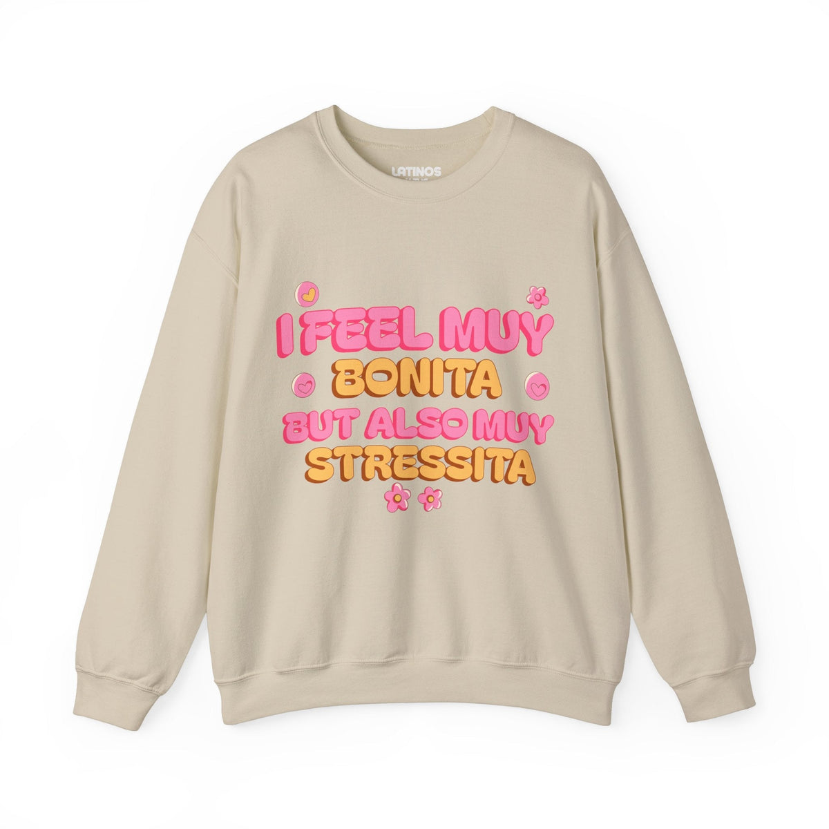 I Feel Muy Bonita But Also Muy Stressita Latina Comfy Sweater | Girly Funny Latino Sayings | 3 Colors Sweatshirt La Vie Bien I Feel Muy Bonita But Also Muy Stressita Latina Comfy Sweater | Girly Funny Latino Sayings | 3 Colors
