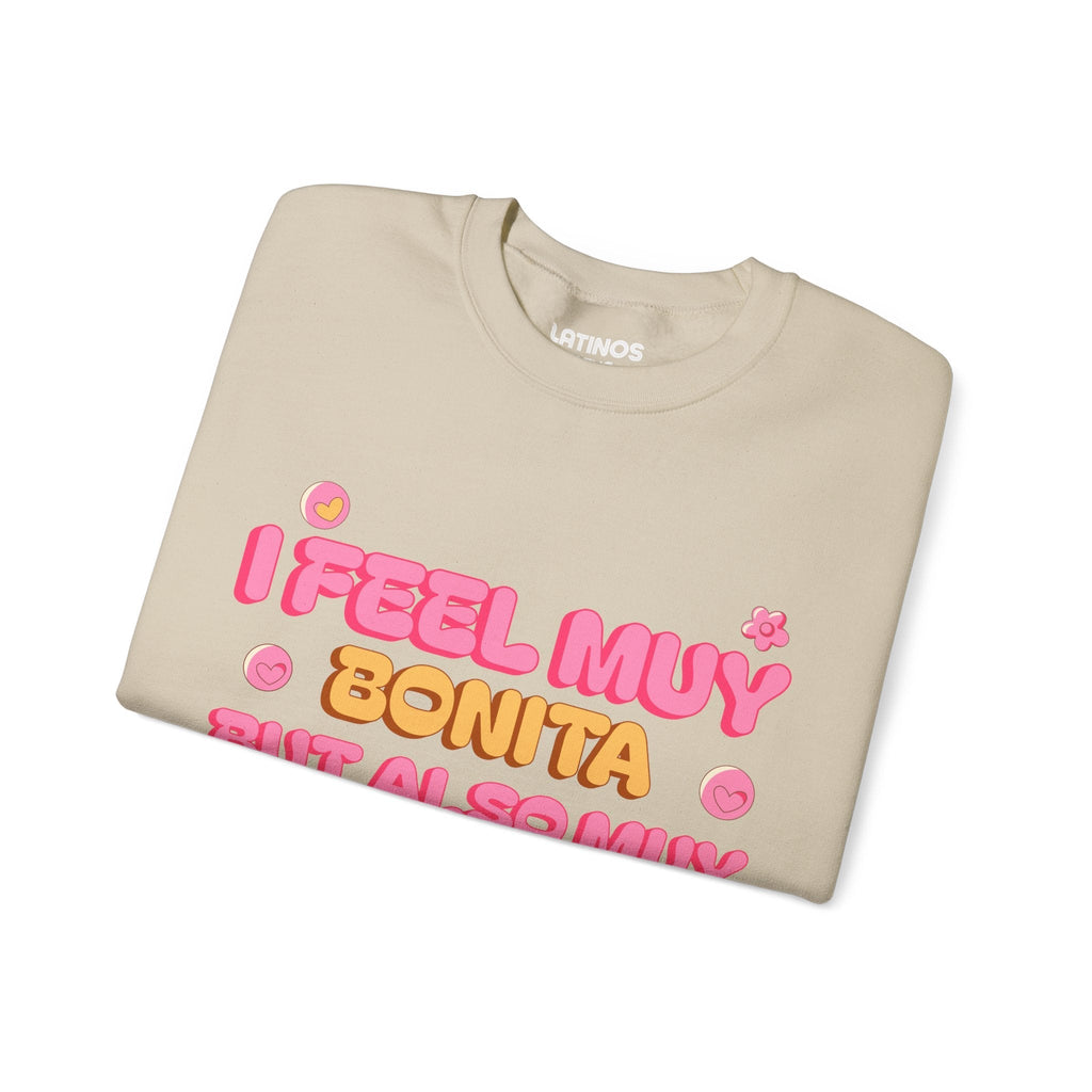 I Feel Muy Bonita But Also Muy Stressita Latina Comfy Sweater | Girly Funny Latino Sayings | 3 Colors Sweatshirt La Vie Bien I Feel Muy Bonita But Also Muy Stressita Latina Comfy Sweater | Girly Funny Latino Sayings | 3 Colors