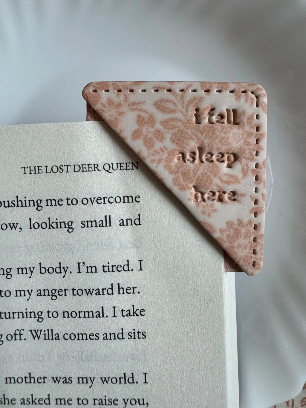 I Fell Asleep Here Bookmark, Pink by Shop Something Earthy