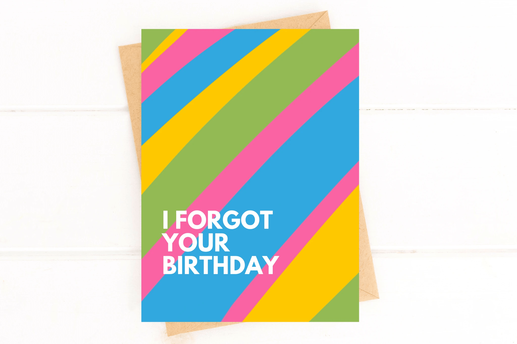 I Forgot Your Birthday Card Funny Belated Birthday Card by Five Dot Post