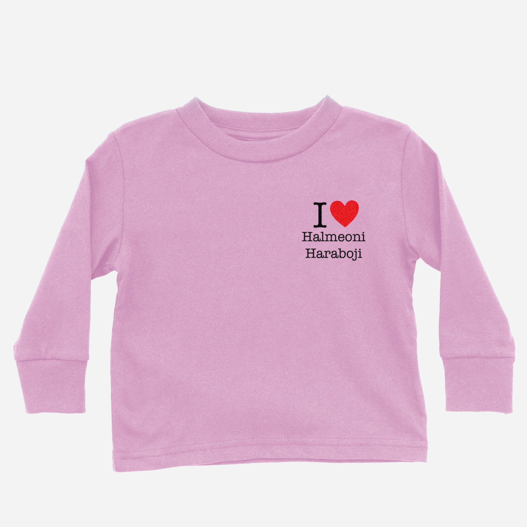 I Heart Grandma & Grandpa Korean Long Sleeve Shirt (Toddler) long sleeves La Vie Bien I Heart Grandma & Grandpa Korean Long Sleeve Shirt (Toddler)