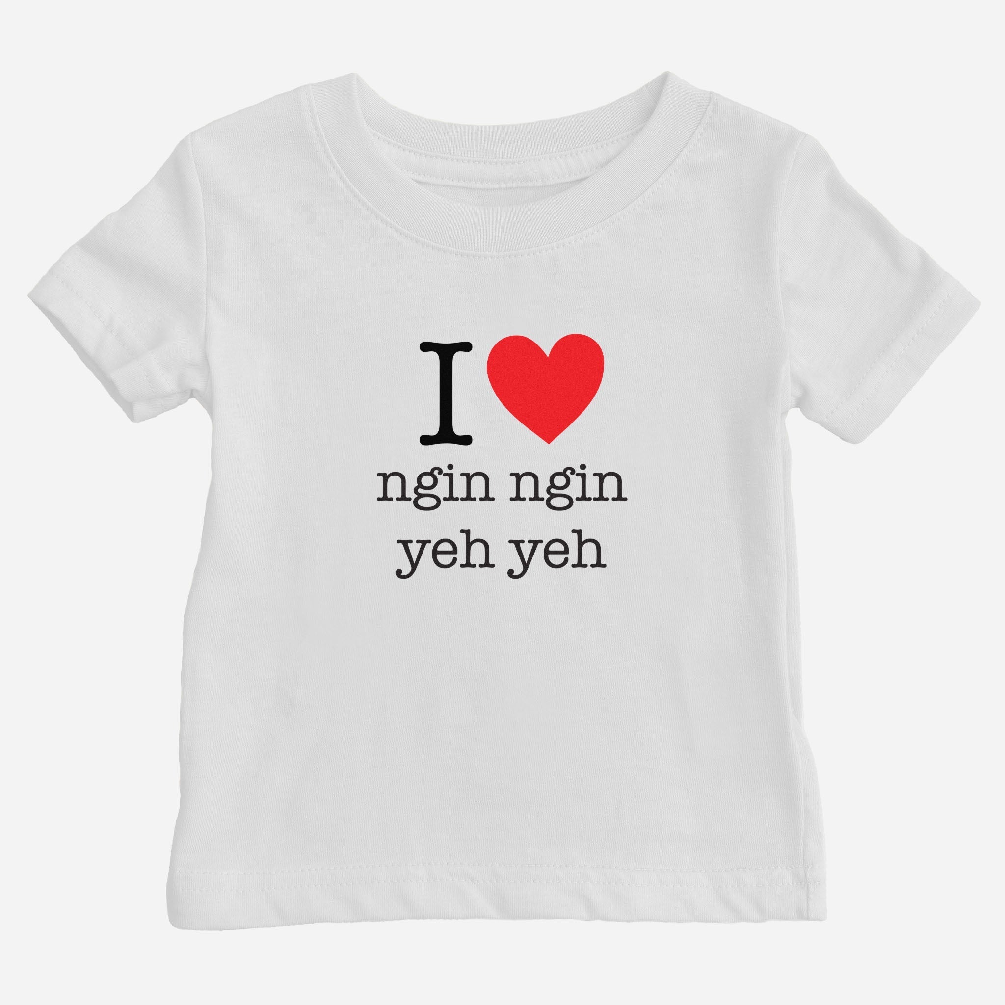 I Heart Grandma & Grandpa Taishanese Baby T-Shirt (Paternal) tshirts La Vie Bien I Heart Grandma & Grandpa Taishanese Baby T-Shirt (Paternal)