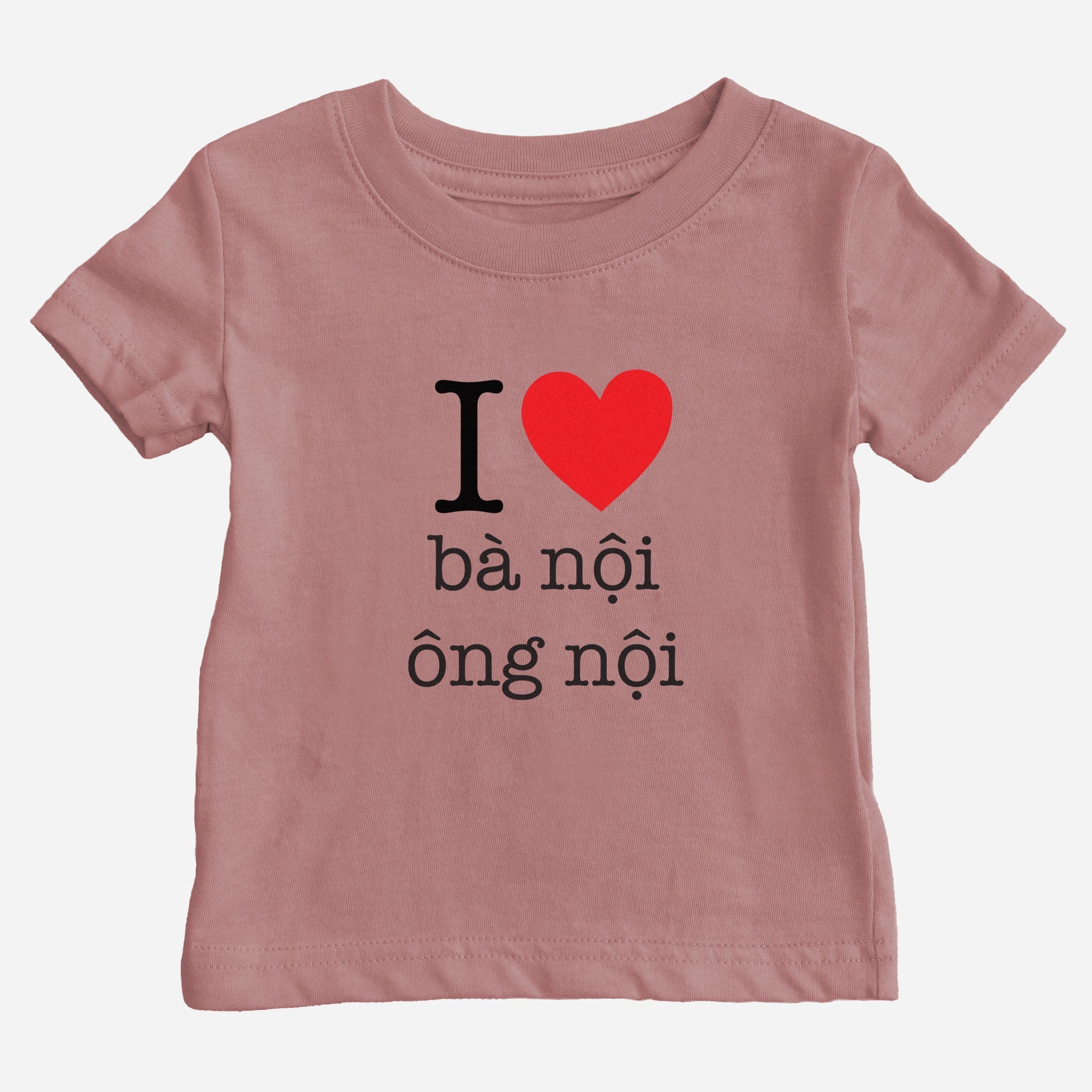 I Heart Grandma & Grandpa Vietnamese Baby T-Shirt (Paternal) tshirts La Vie Bien I Heart Grandma & Grandpa Vietnamese Baby T-Shirt (Paternal)