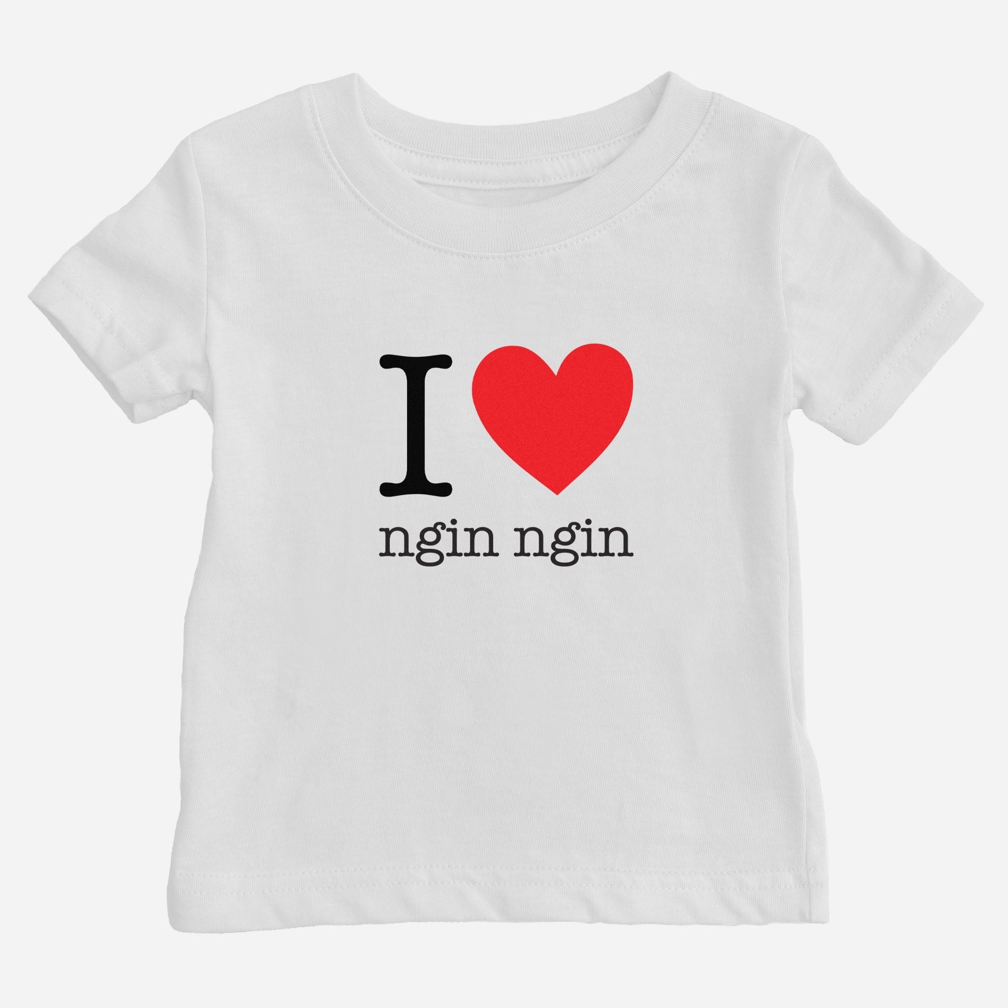 I Heart Grandma Taishanese Baby T-Shirt (Paternal) tshirts La Vie Bien I Heart Grandma Taishanese Baby T-Shirt (Paternal)