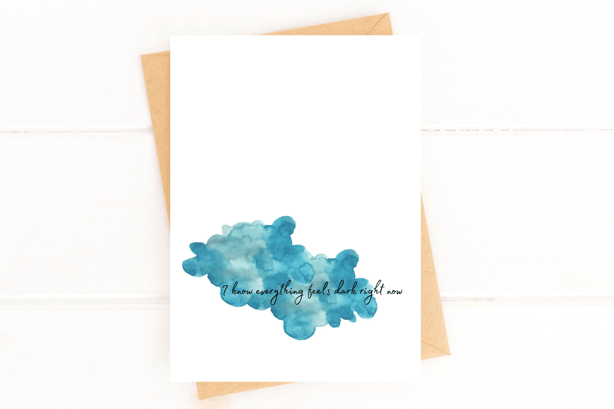 I Know Everything Feels Dark Right Now Encouragement Card Bereavement Card for L by Five Dot Post