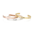 I LOVE LGBT Engraved Cuff Bracelet La Vie Bien I LOVE LGBT Engraved Cuff Bracelet