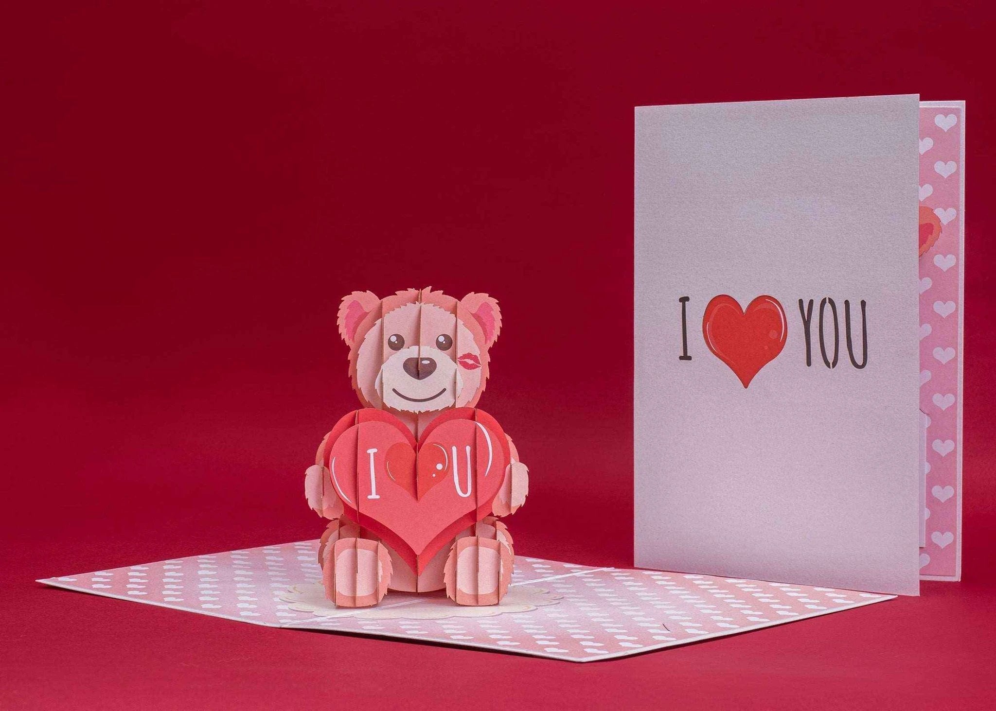 I Love U Bear Pop Up Card - 5" x 7" by Paper Love