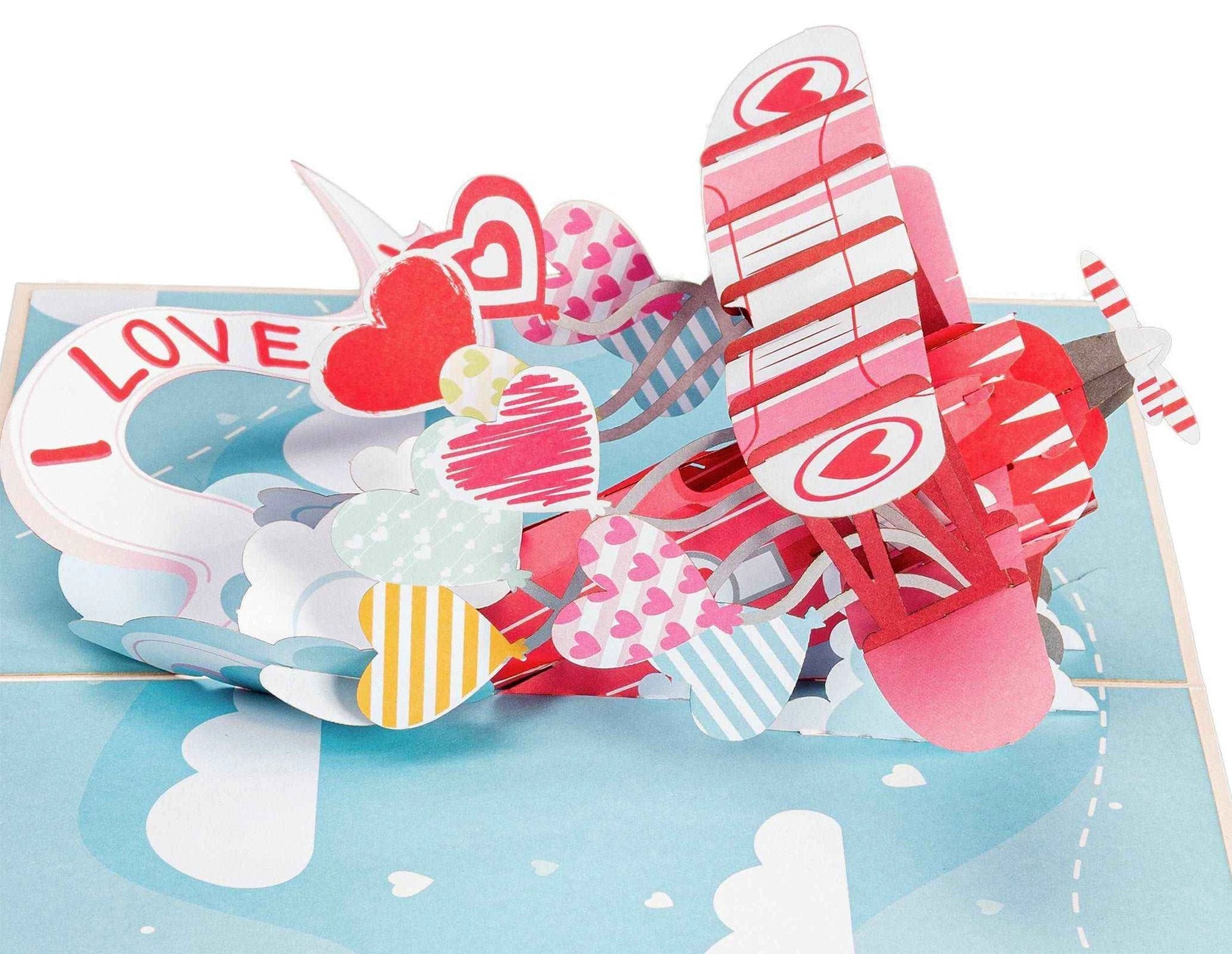 I Love You Biplane Pop Up Card - 5" x 7" by Paper Love