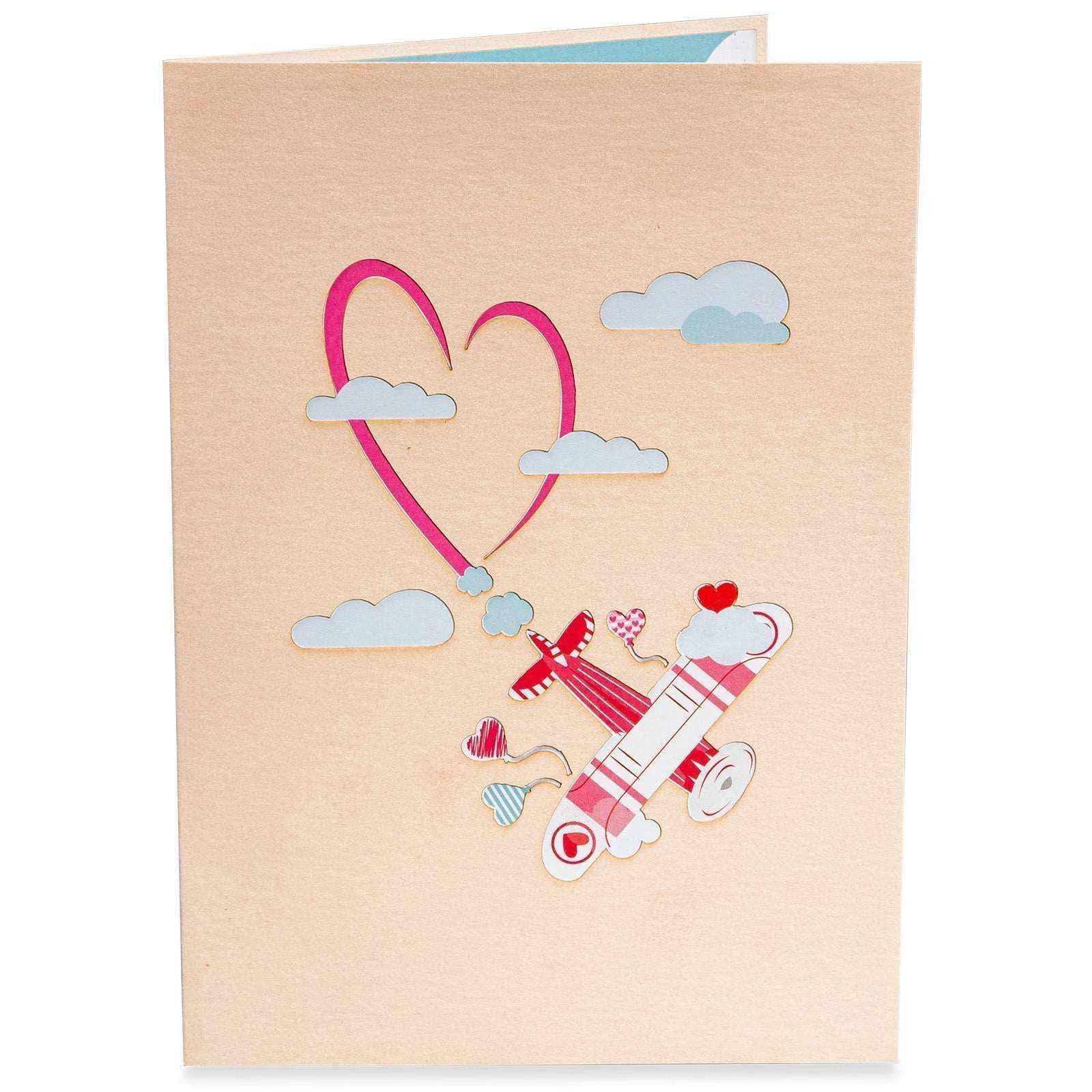 I Love You Biplane Pop Up Card - 5" x 7" by Paper Love