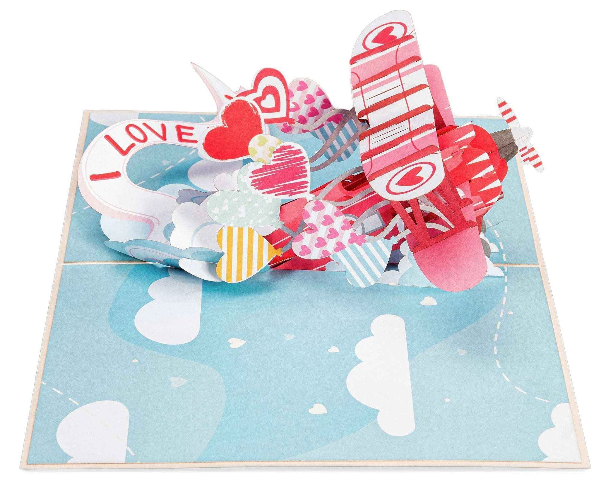 I Love You Biplane Pop Up Card - 5" x 7" by Paper Love