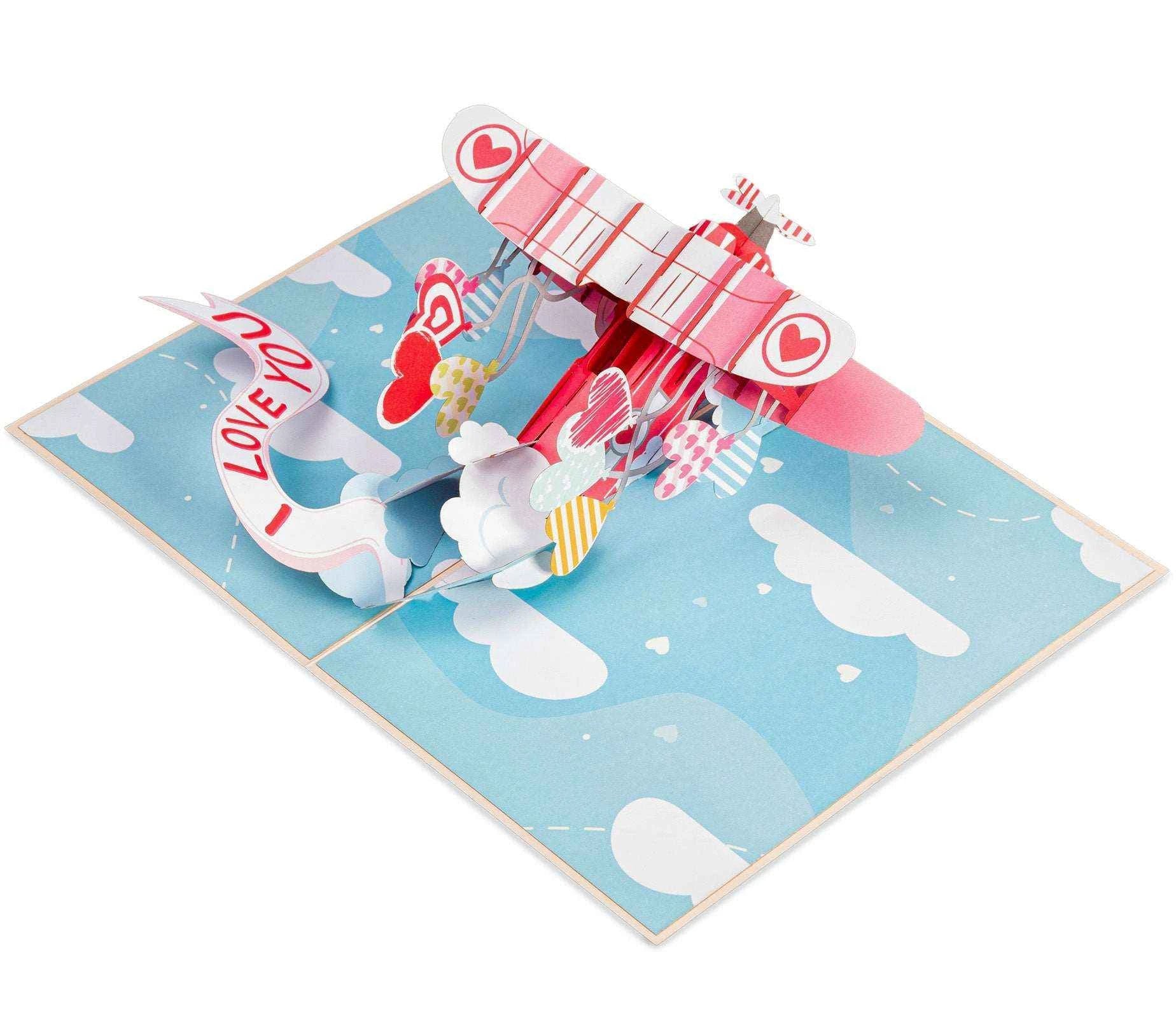 I Love You Biplane Pop Up Card - 5" x 7" by Paper Love