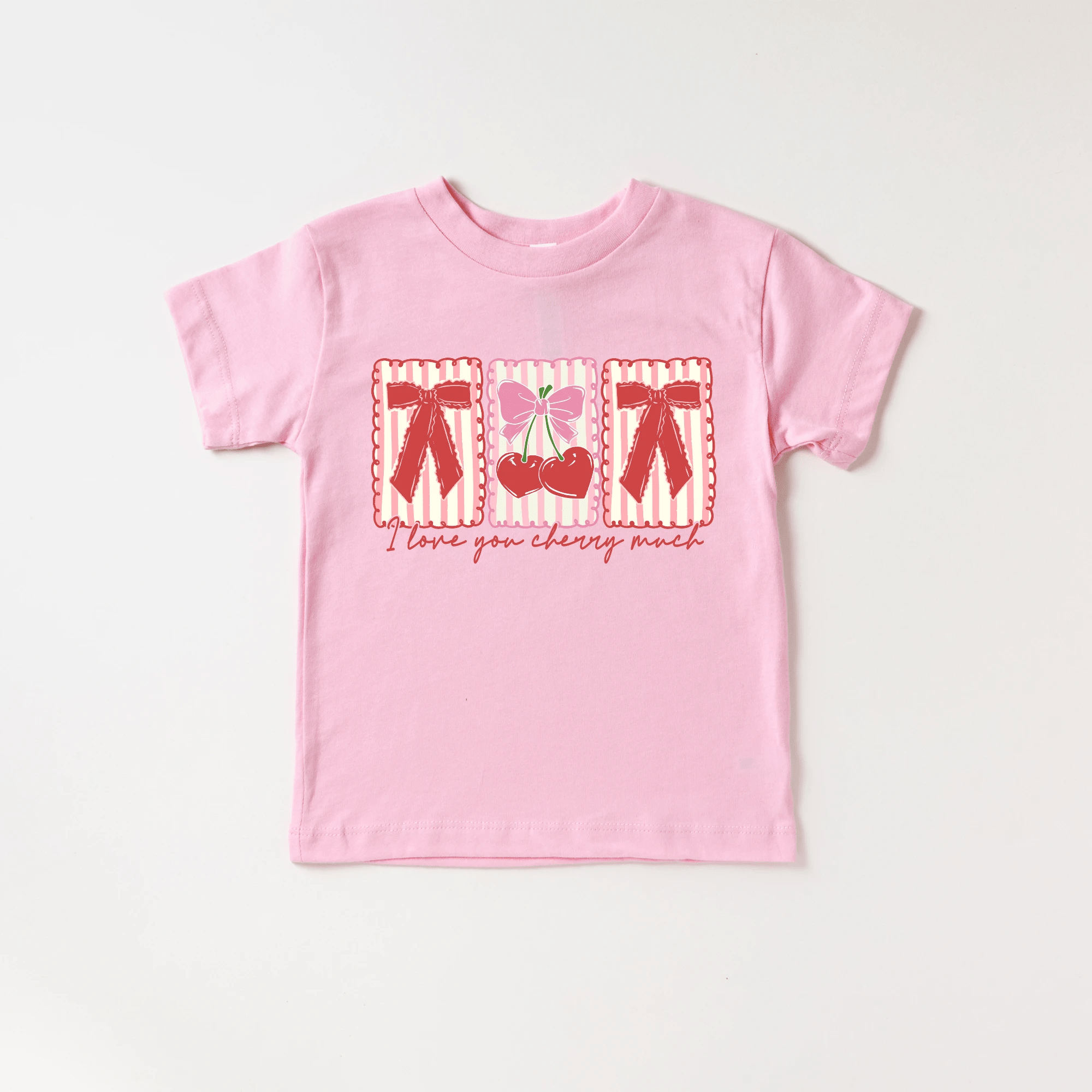 I love you Cherry Much Stamps toddler and youth tee shirt, Valentine's Day collection by Benny and Ray Apparel