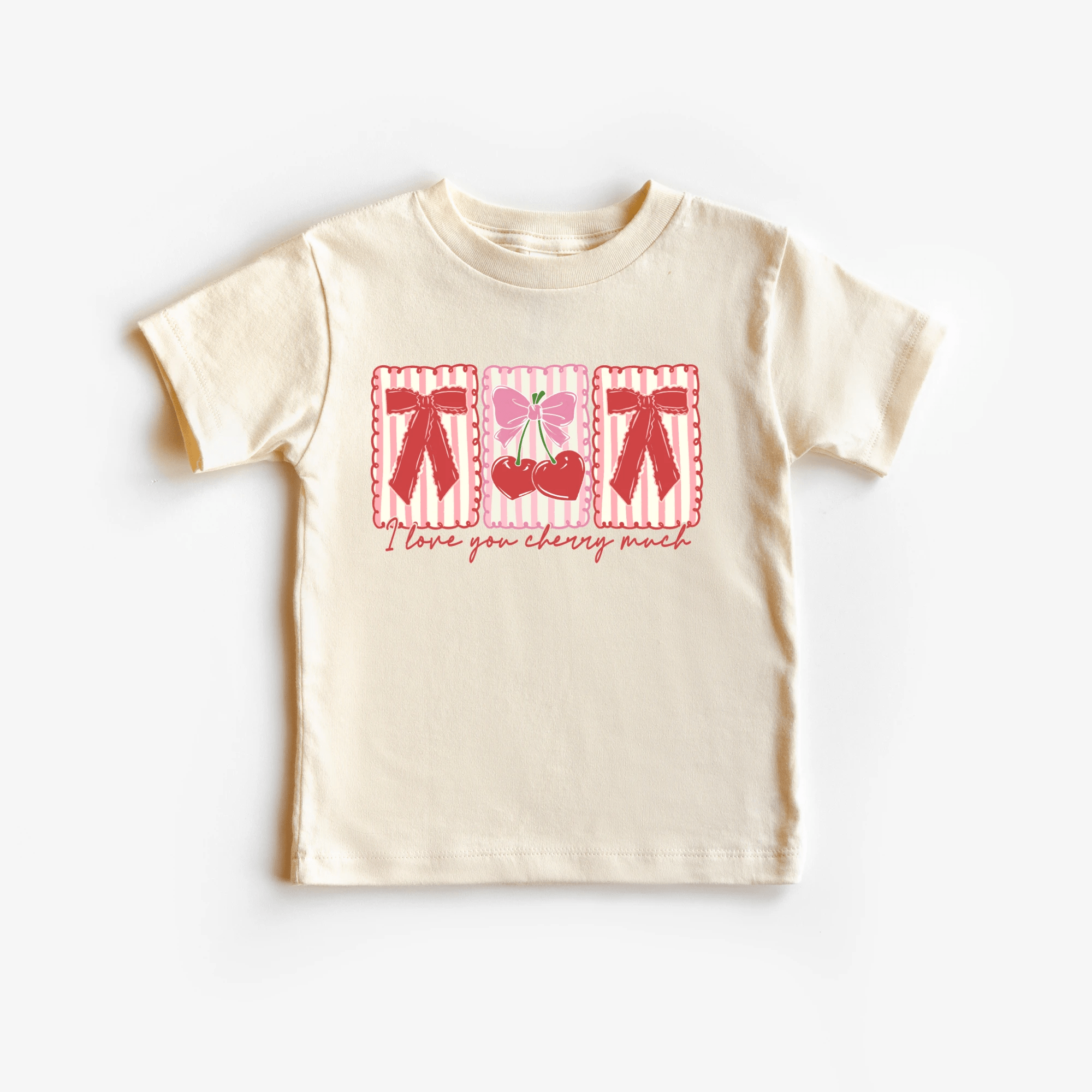 I love you Cherry Much Stamps toddler and youth tee shirt, Valentine's Day collection by Benny and Ray Apparel