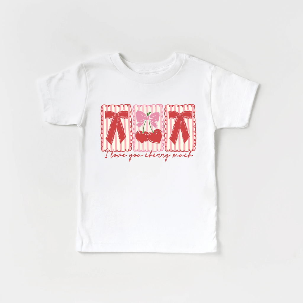 I love you Cherry Much Stamps toddler and youth tee shirt, Valentine's Day collection by Benny and Ray Apparel