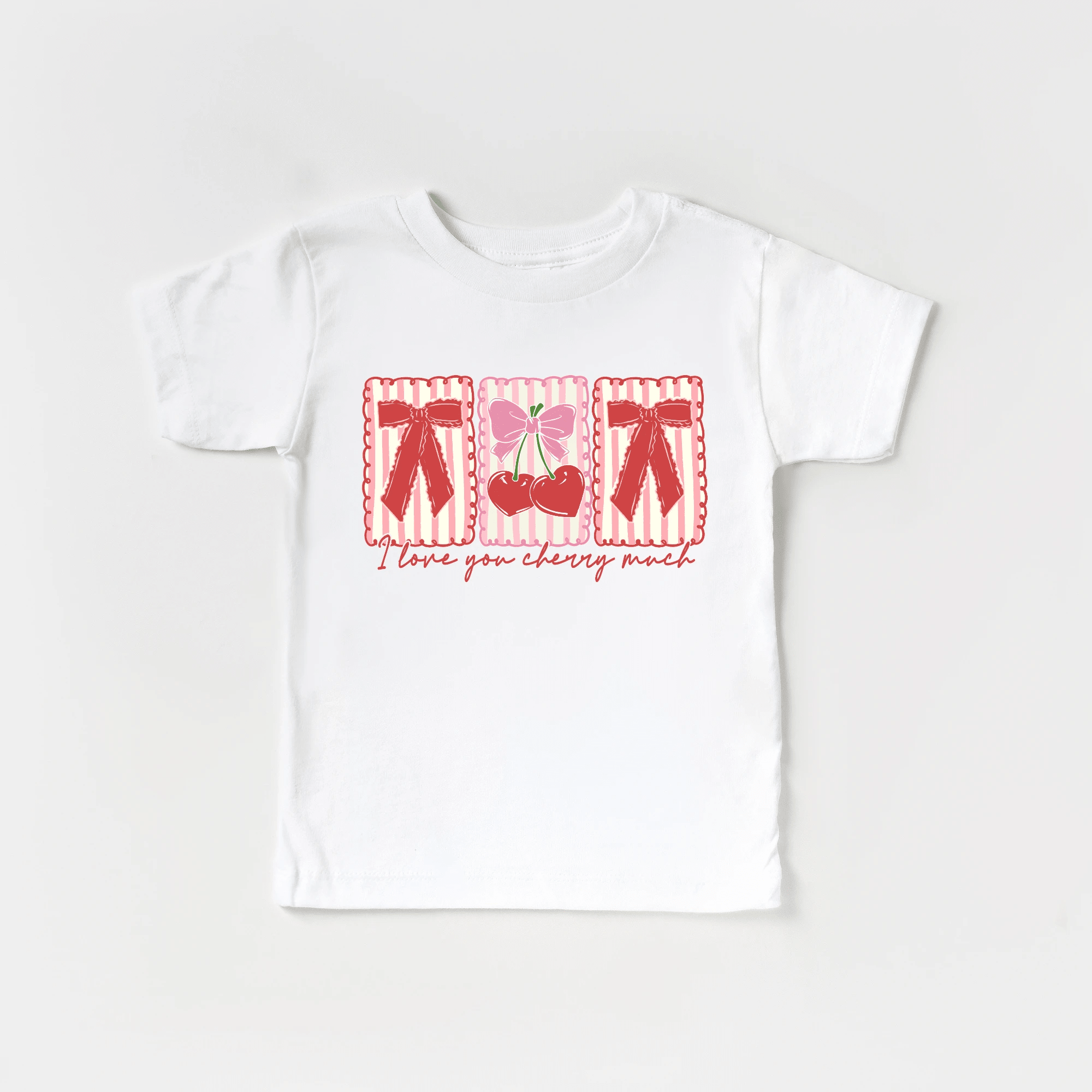 I love you Cherry Much Stamps toddler and youth tee shirt, Valentine's Day collection by Benny and Ray Apparel