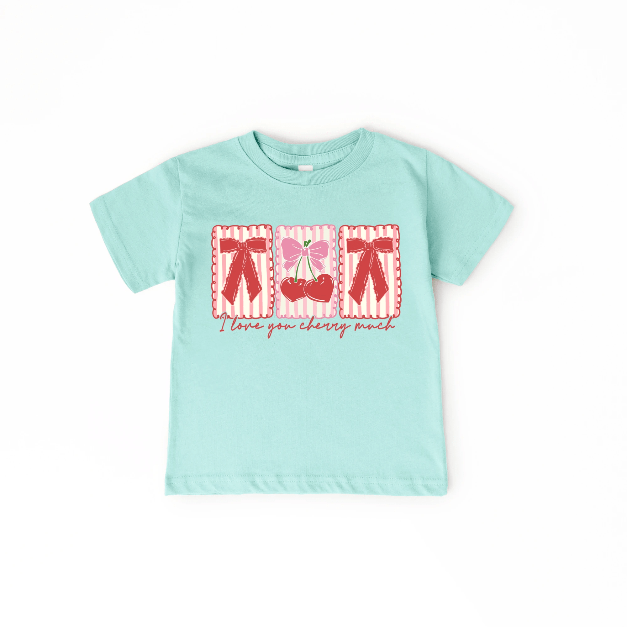 I love you Cherry Much Stamps toddler and youth tee shirt, Valentine's Day collection by Benny and Ray Apparel
