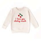 I love you Cherry Much toddler and youth Sweater, Valentine's Day collection by Benny and Ray Apparel