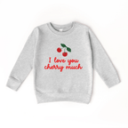 I love you Cherry Much toddler and youth Sweater, Valentine's Day collection by Benny and Ray Apparel