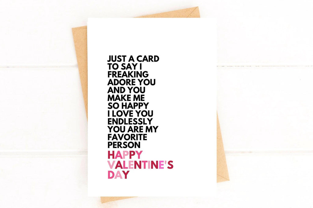 I Love You So Much Valentines Day Card Sweet Funny Card for Valentines Day by Five Dot Post