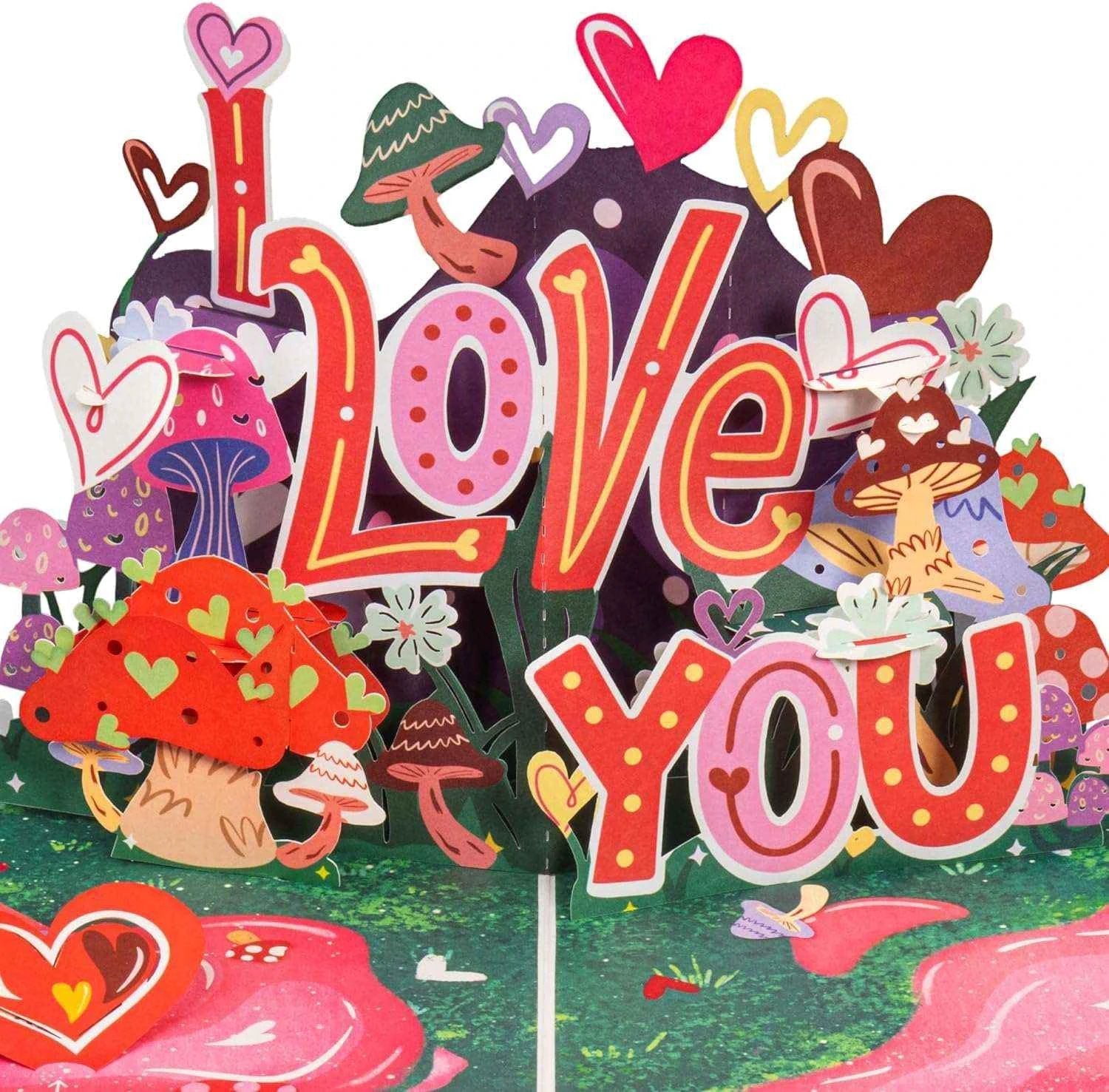 I Love You So Mush Frndly Pop Up Card - 8"x6" by Paper Love