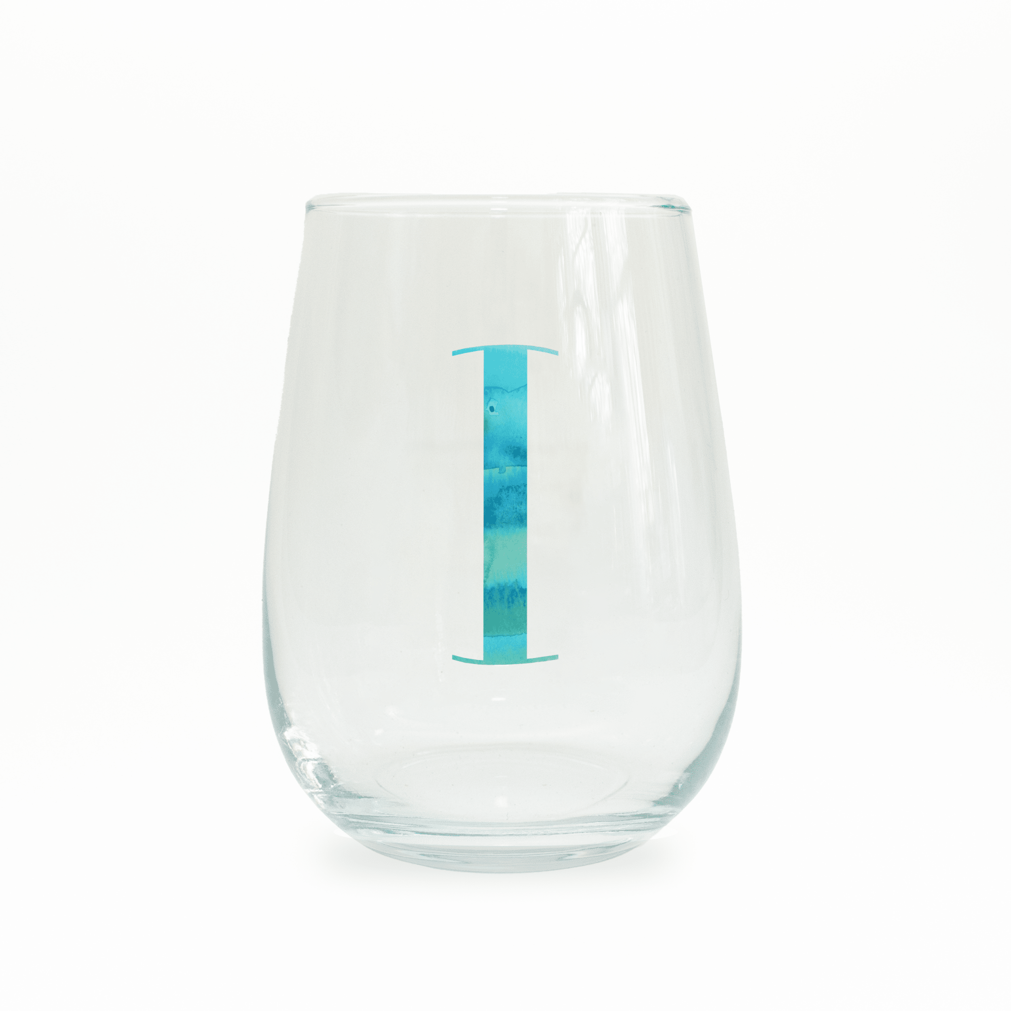 I Monogram Stemless Wine Glass Wine Glass La Vie Bien I Monogram Stemless Wine Glass